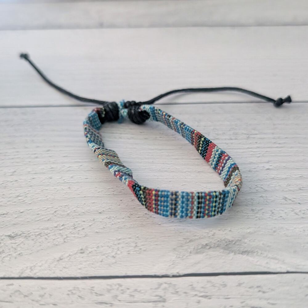 Blue & Multi Colored Adjustable Bracelet